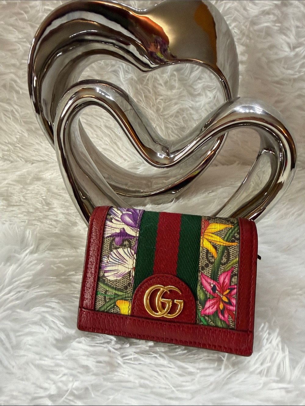 Gucci GG Blooms Supreme Floral Print Small Bifold Wallet